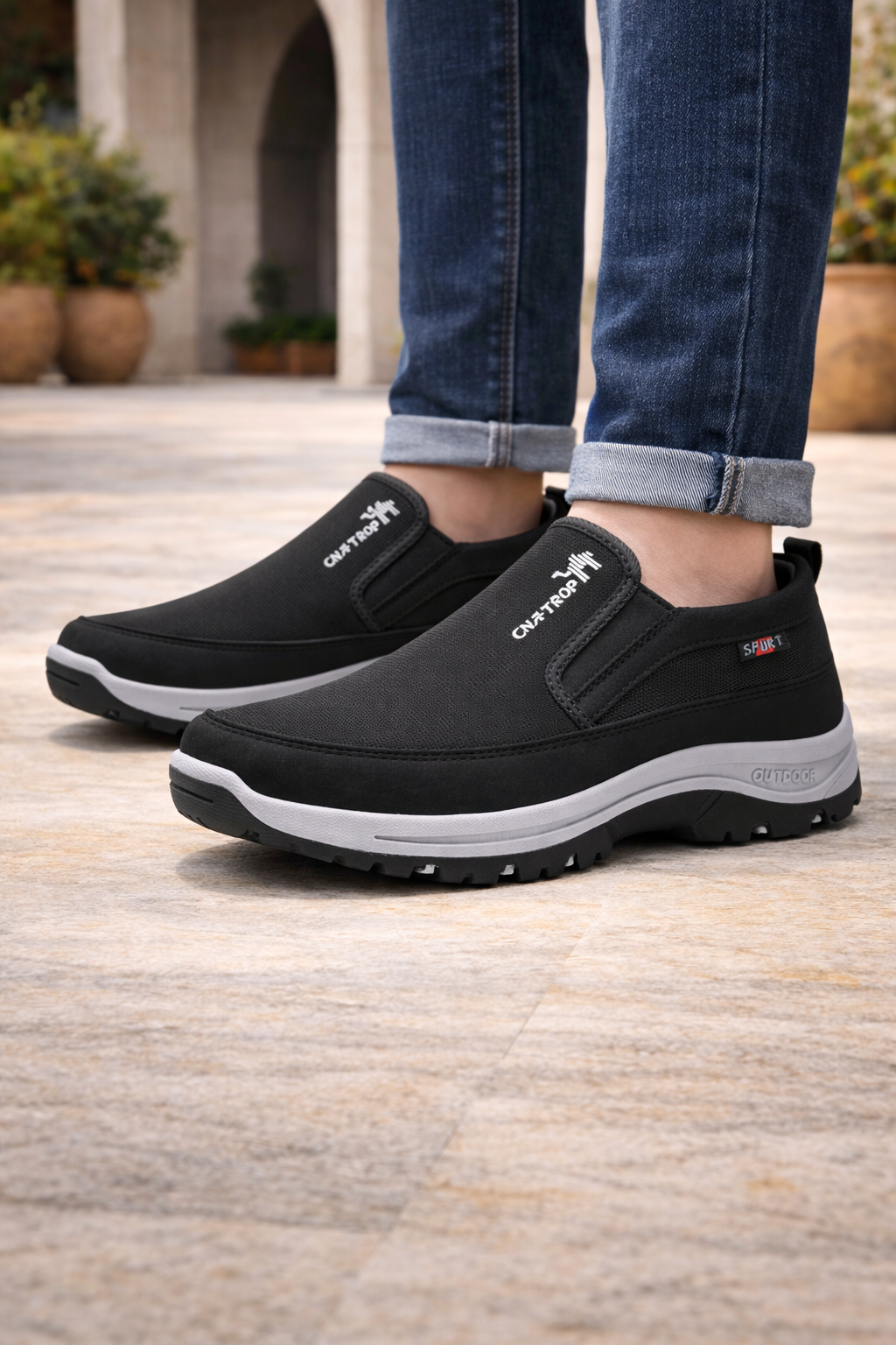 Scarpe Ortopediche Slip-On da Passeggio con Tomaia in Mesh