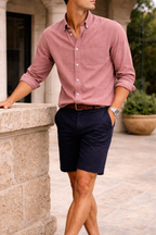 Camicia Casual da Uomo in Cotone con Bottoni