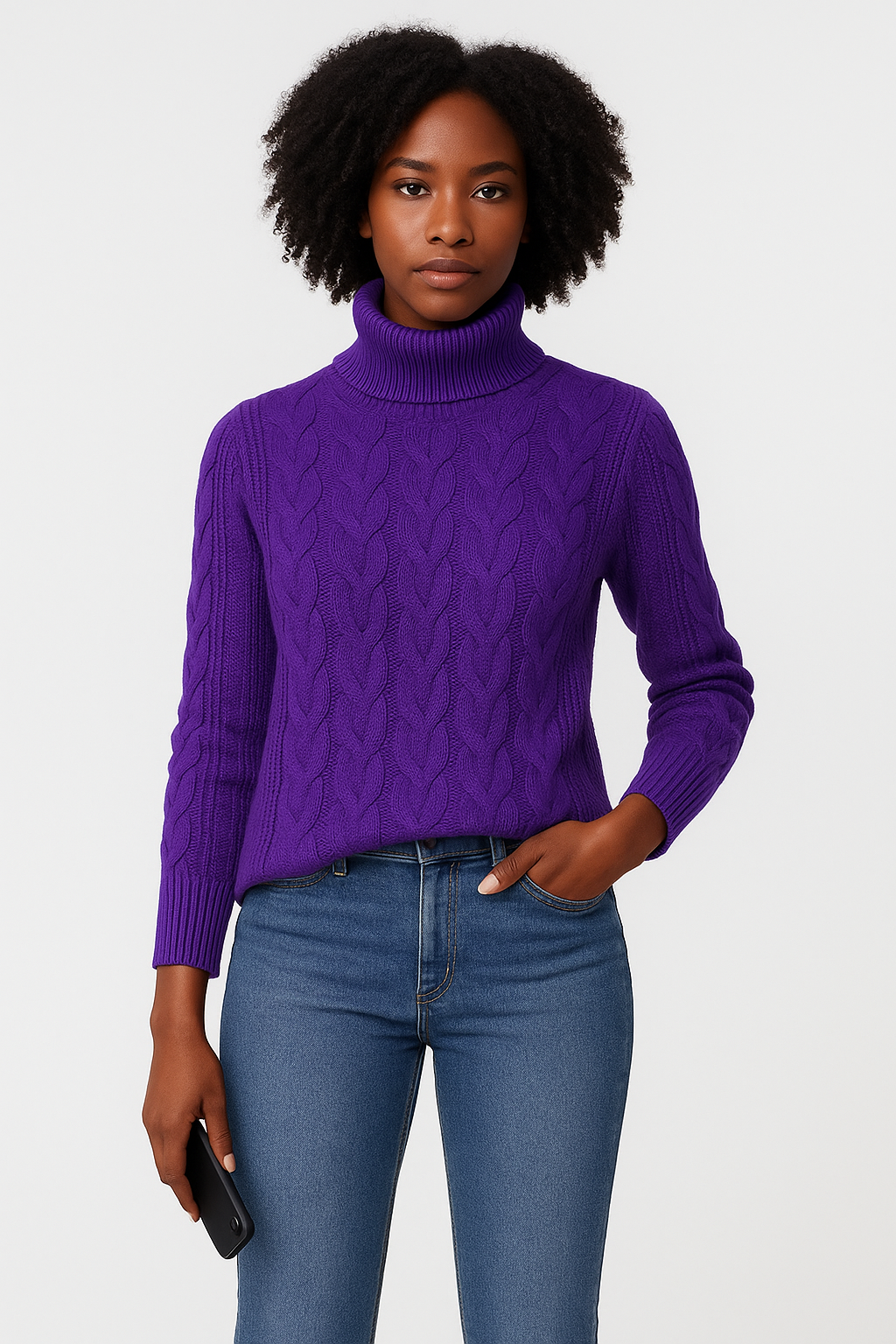 ANFINITE – Blød Strikket Turtleneck til Kvinder