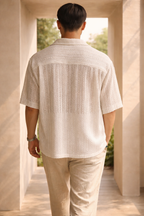 Camicia da Uomo ANFINITE a Maniche Corte Testurizzata