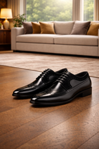 Scarpe Eleganti Oxford Brogue da Uomo in Pelle con Lacci