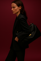 Bolso de mujer marrón oscuro de ecopiel
