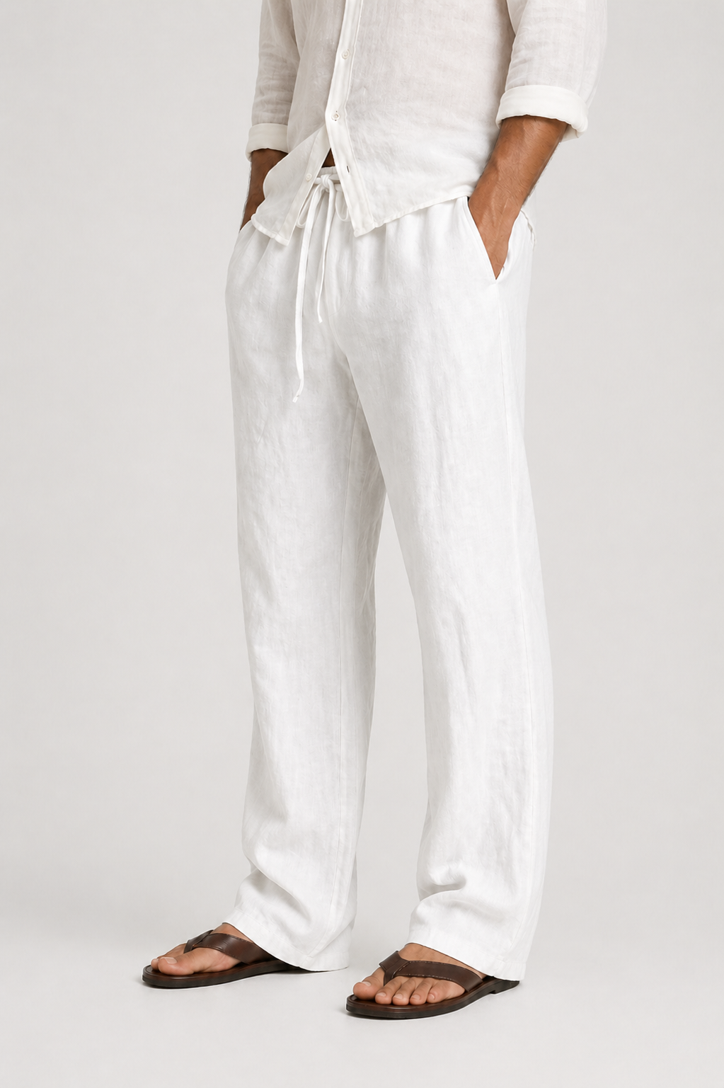 Pantaloni Effetto Lino ANFINITE