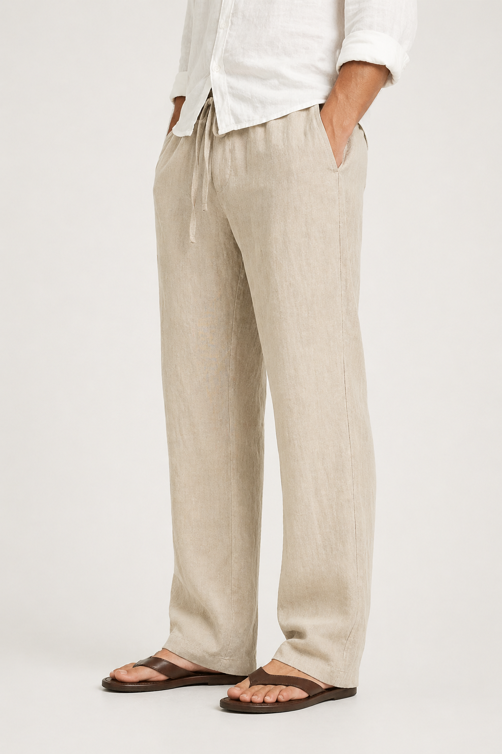 Pantaloni Effetto Lino ANFINITE