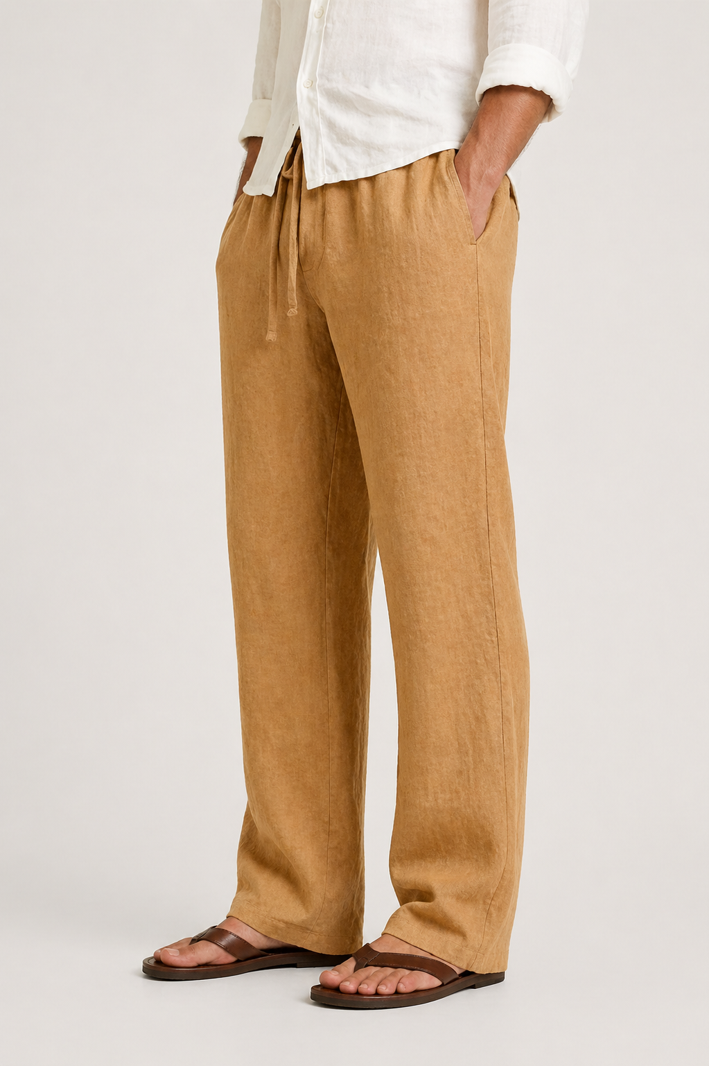 Pantaloni Effetto Lino ANFINITE