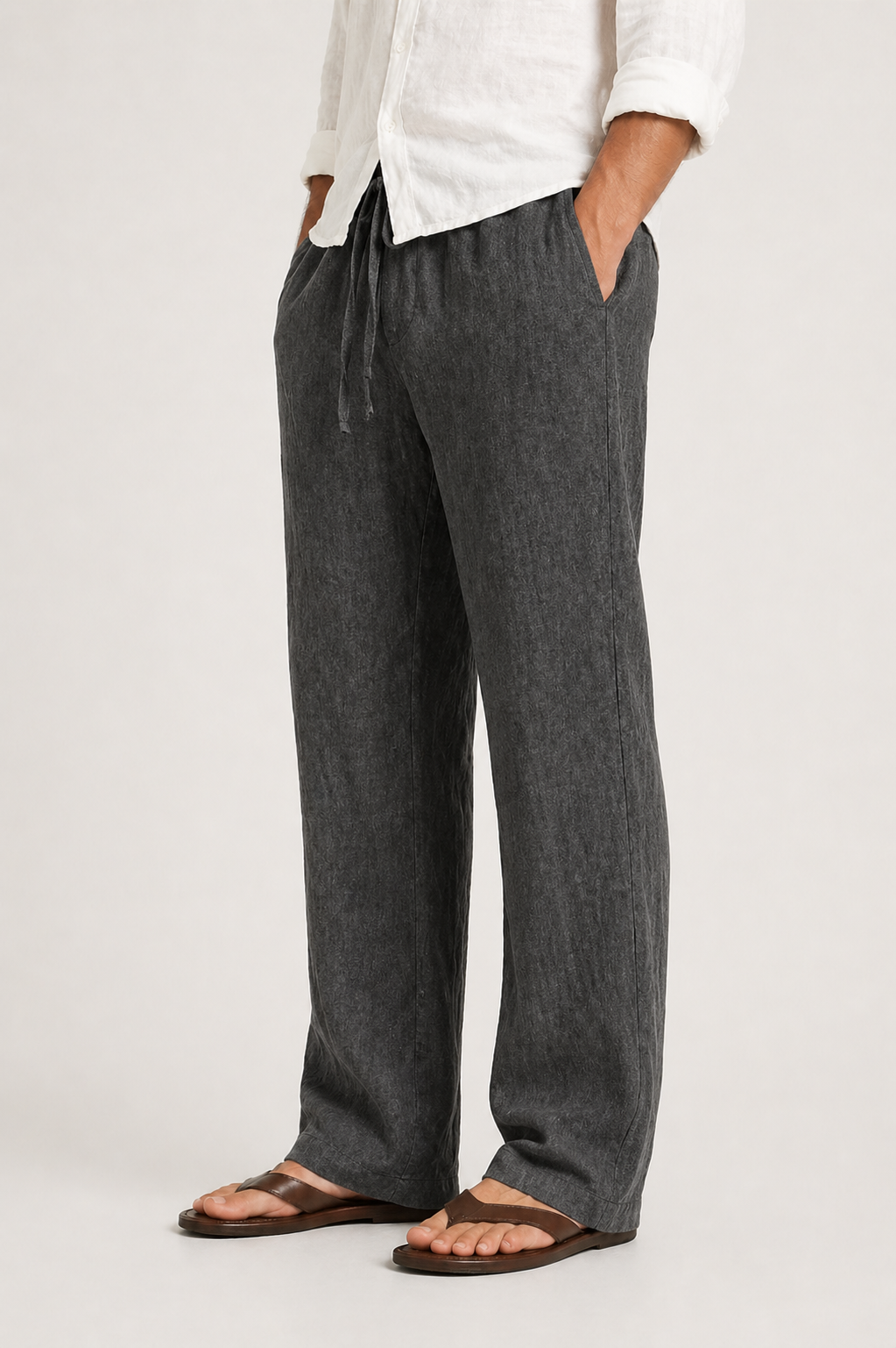 Pantaloni Effetto Lino ANFINITE