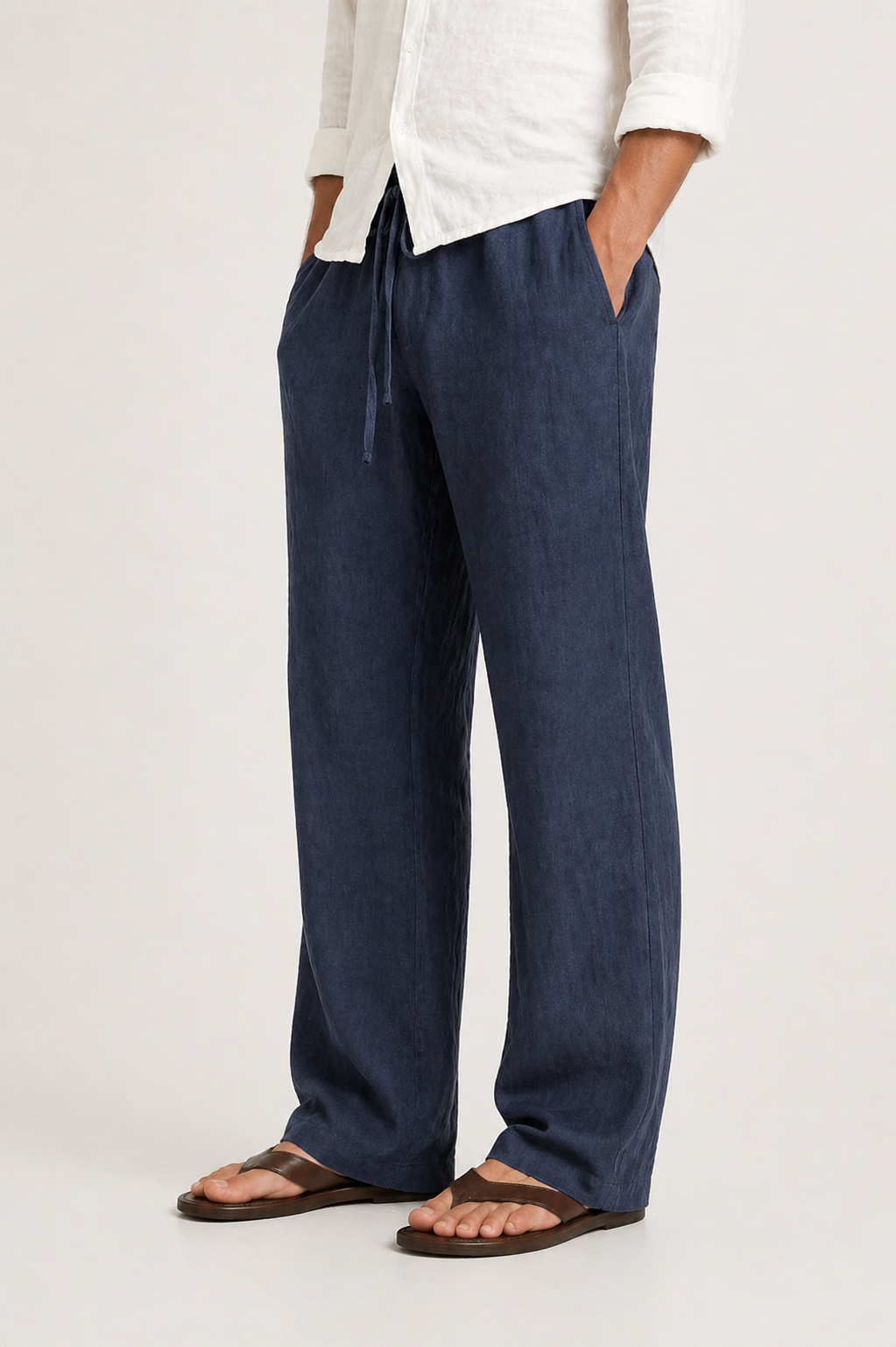 Pantaloni Effetto Lino ANFINITE