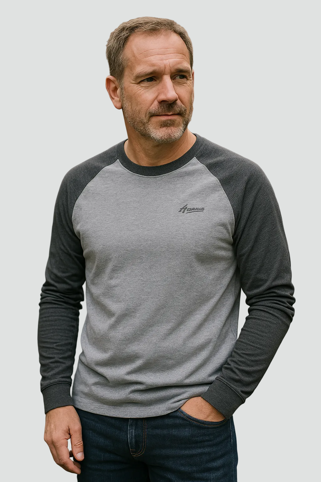 Maglia Uomo Raglan a Maniche Lunghe