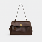 Bolso de mujer marrón oscuro de ecopiel