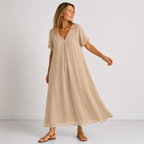 Abito Lungo Elegante con Scollo a V ANFINITE Violette