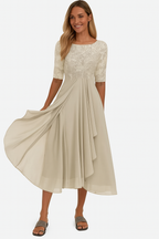 Robe midi d’été femme trapèze ANFINITE