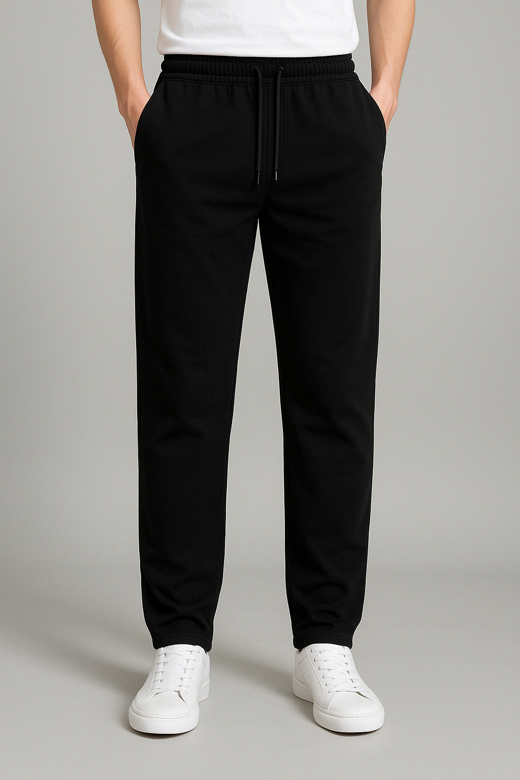 Pantalon jogger pour homme à jambes droites avec cordon de serrage - Style décontracté et coupe confortable