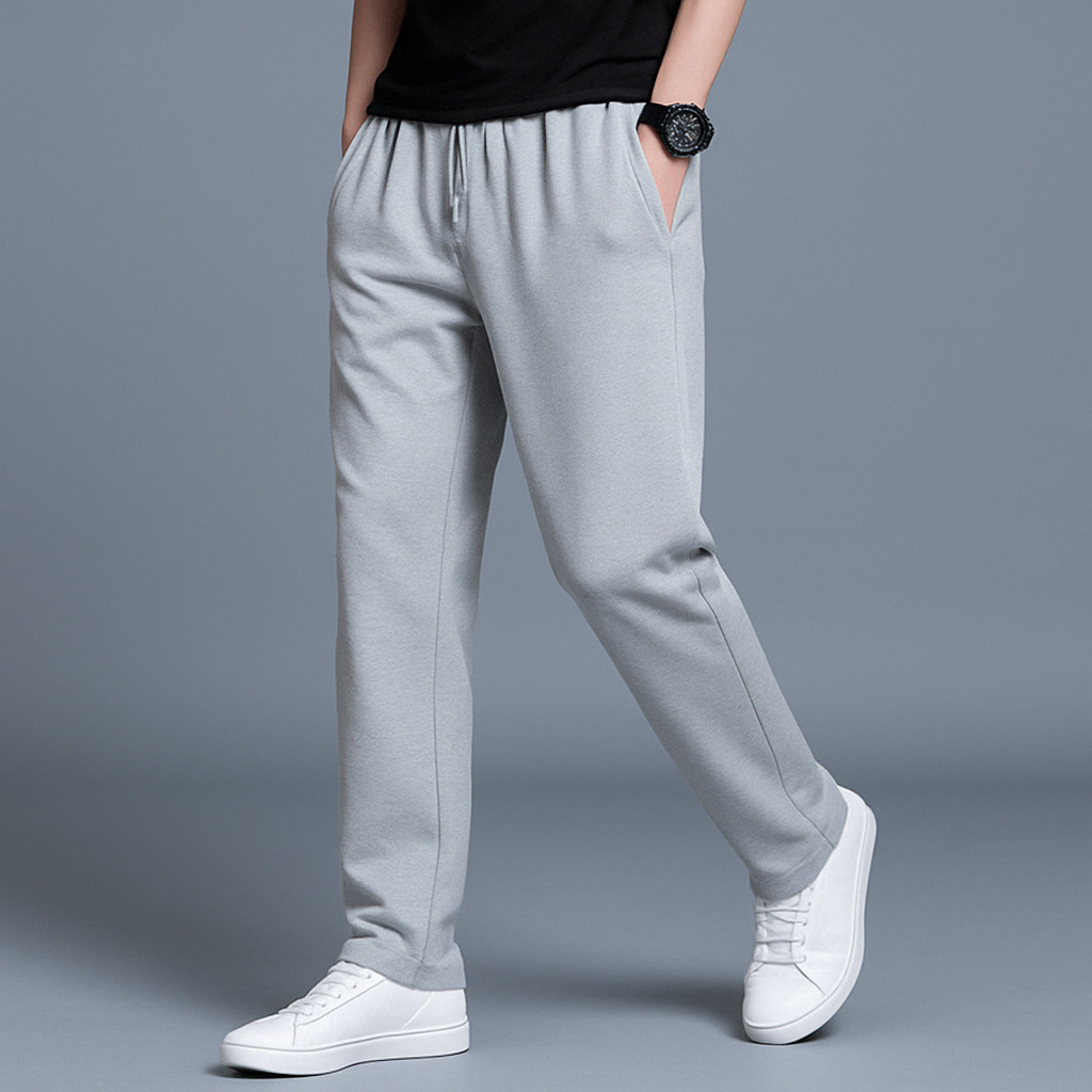 Pantalon jogger pour homme à jambes droites avec cordon de serrage - Style décontracté et coupe confortable