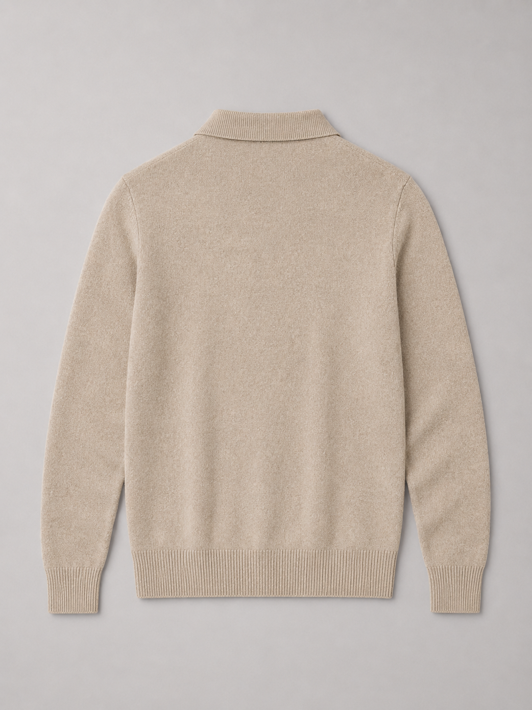 Pull homme en maille fine avec col polo et demi-zip - Élégant et confortable