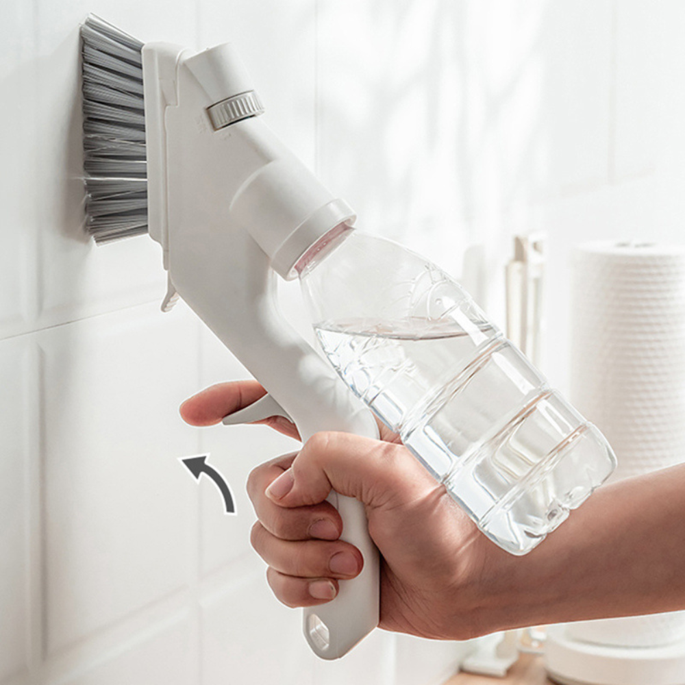 Spazzola Ergonomica per Piastrelle da Bagno con Dispenser di Sapone - Pratica ed Efficace