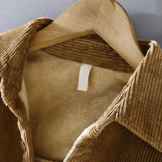 Miesten vakosamettinen overshirt-paita rintataskuilla