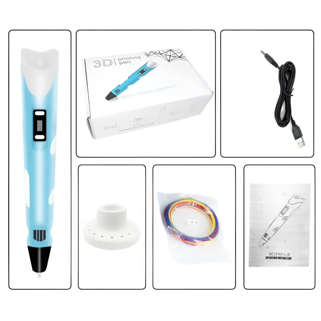 3D Kreativ Tegnepen – Justerbar Hastighed, USB-Drevet, Kompatibel med PLA og ABS Filamenter