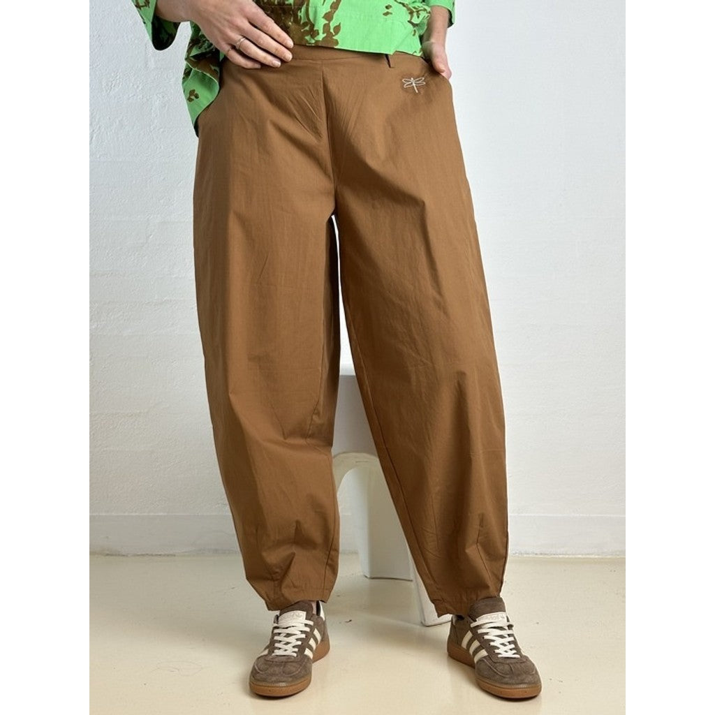 Barrel Bukser Dame Poplin Komfortstil