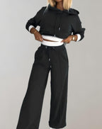 Set Donna Casual con Felpa con Cappuccio e Jogger ANFINITE
