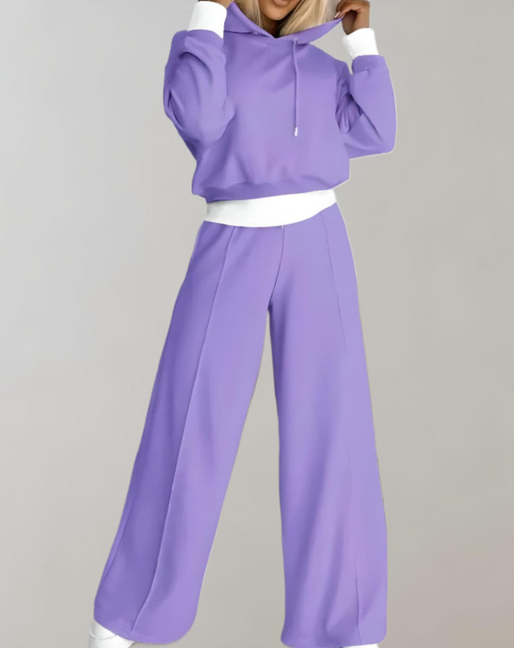 Set Donna Casual con Felpa con Cappuccio e Jogger ANFINITE
