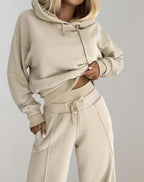 Set Donna Casual con Felpa con Cappuccio e Jogger ANFINITE
