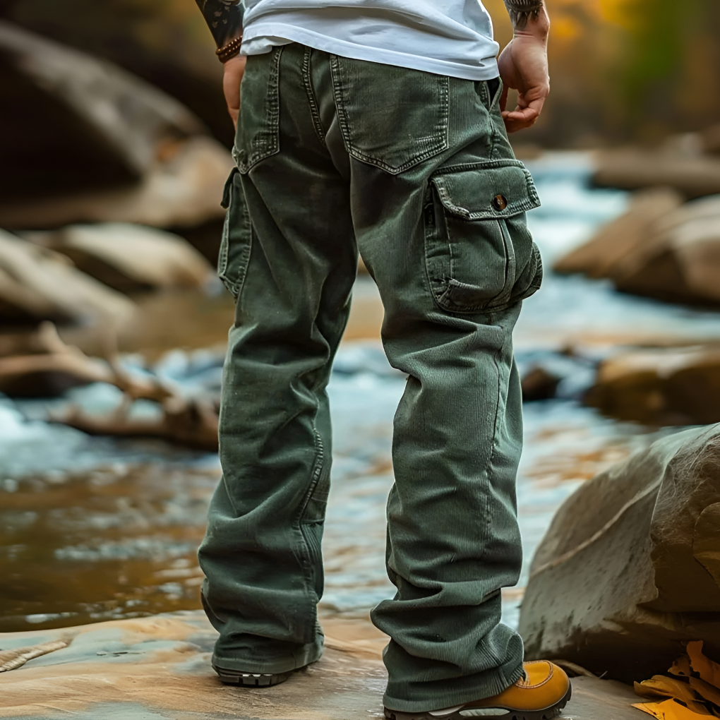 Pantalon homme en velours côtelé – Jambe droite, élégants et décontractés