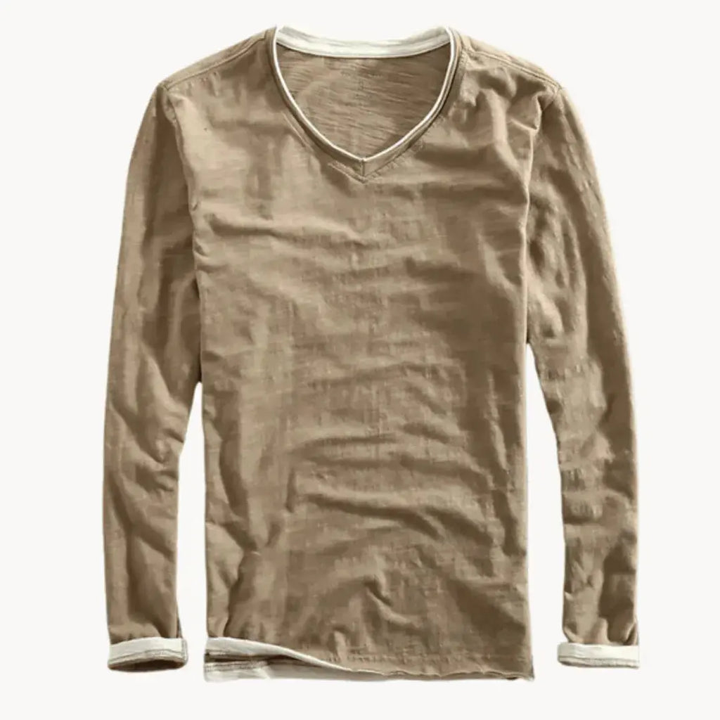 Chemise homme en coton avec détails contrastants