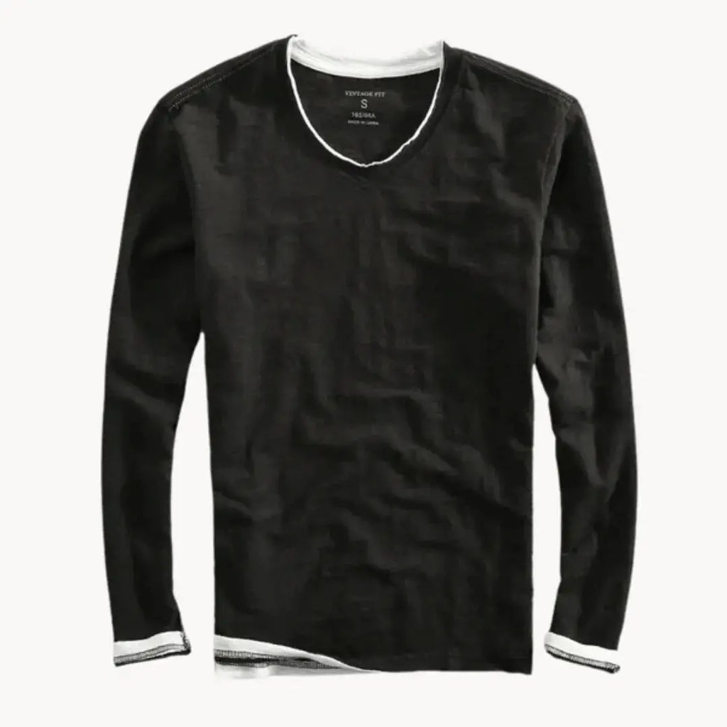 Chemise homme en coton avec détails contrastants