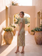 Abito Midi Avvolgente Elegante Stile