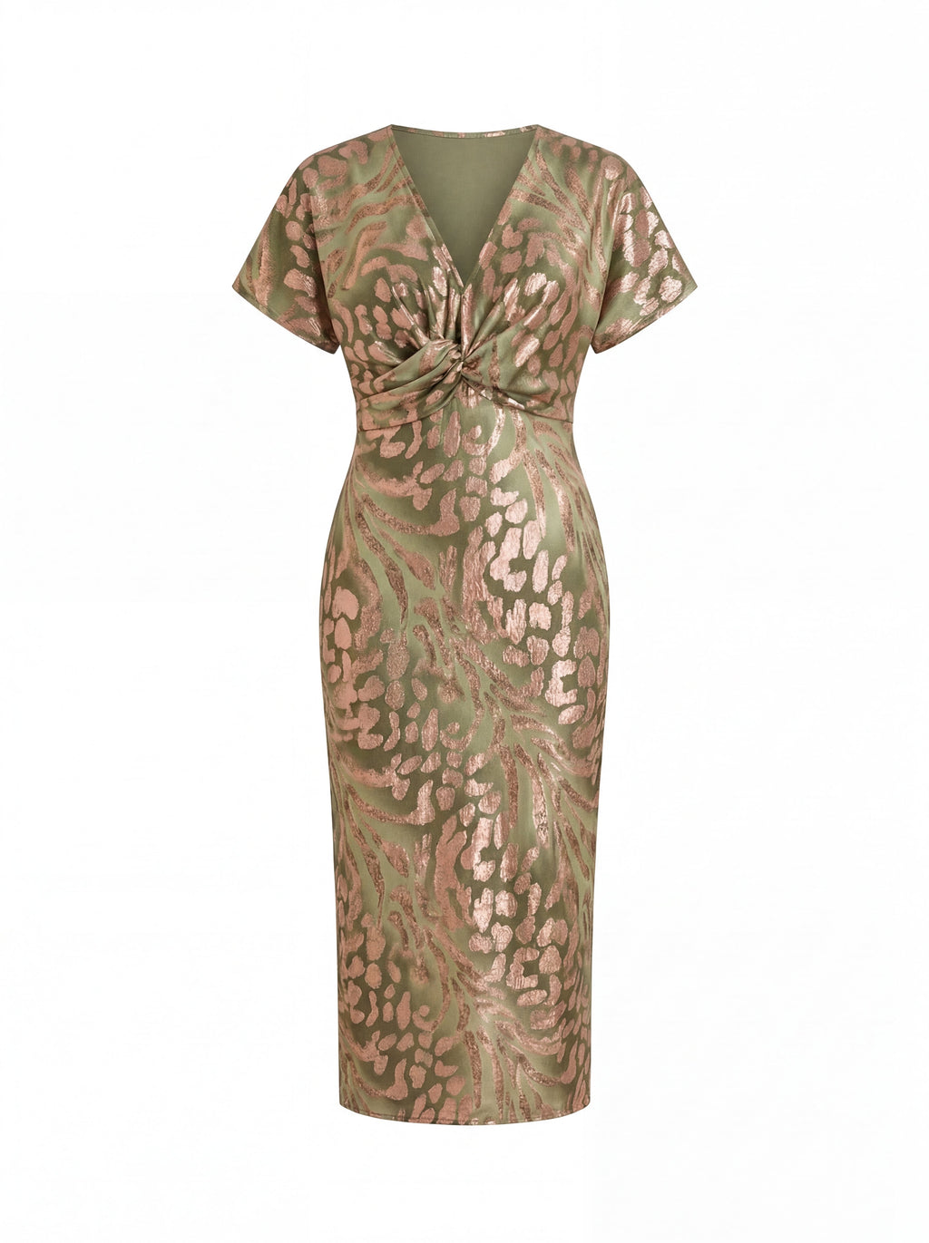 Abito Midi Avvolgente Elegante Stile