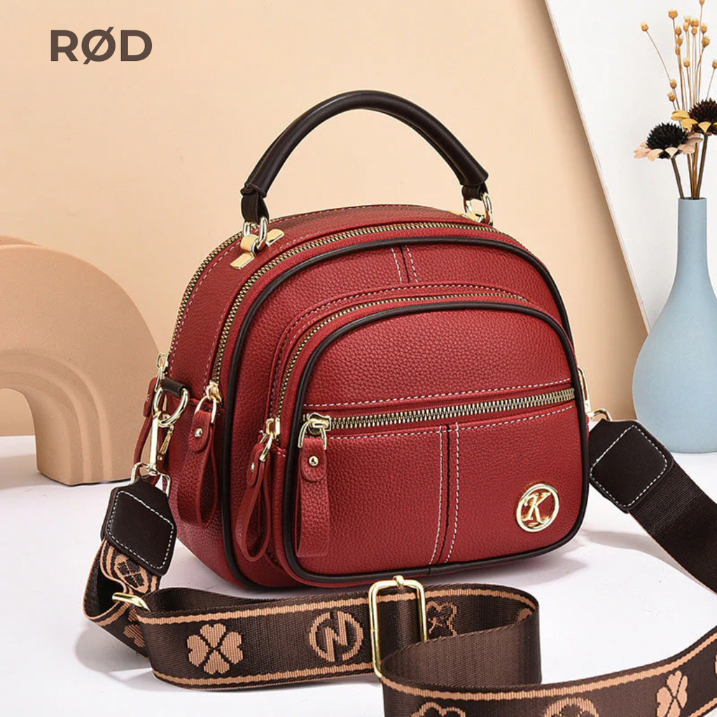 ANFINITE Læder Crossbody Taske med Justerbar Rem