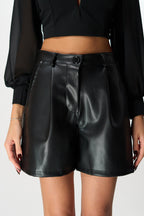 Shorts Eleonora ANFINITE in Ecopelle