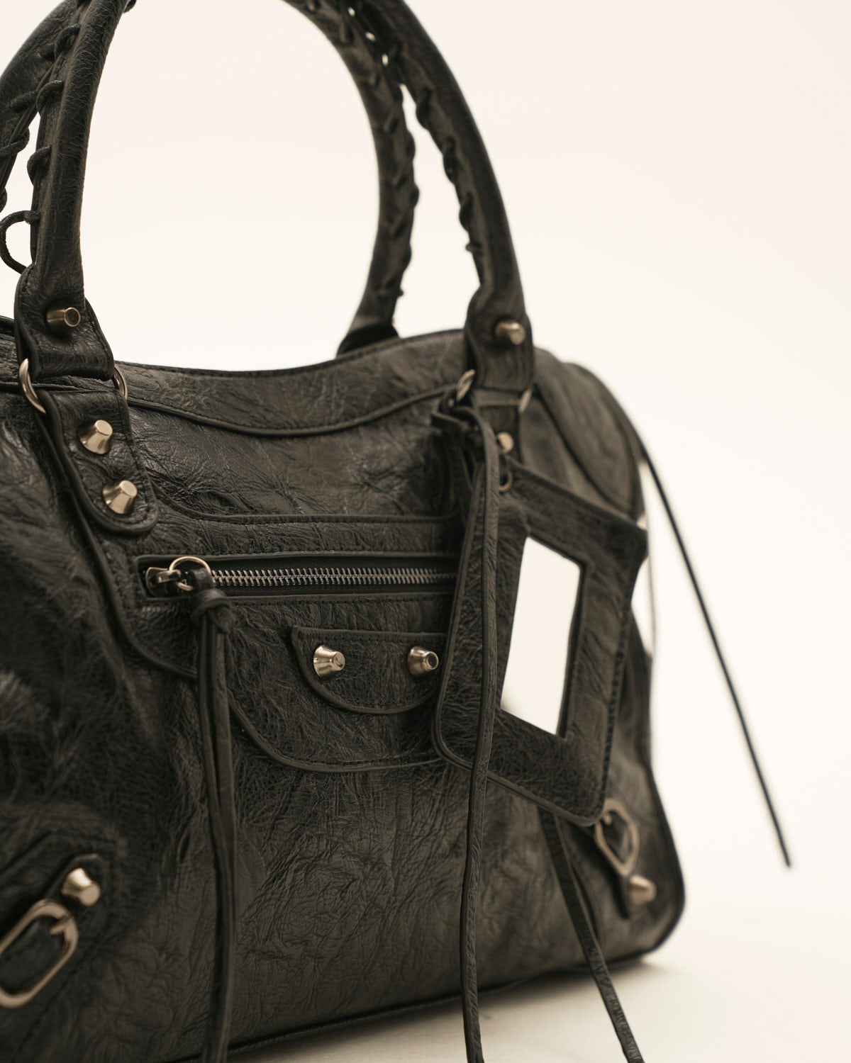 Sac fourre-tout pour femme en cuir avec fermeture éclair, compatible avec un ordinateur portable de 14"