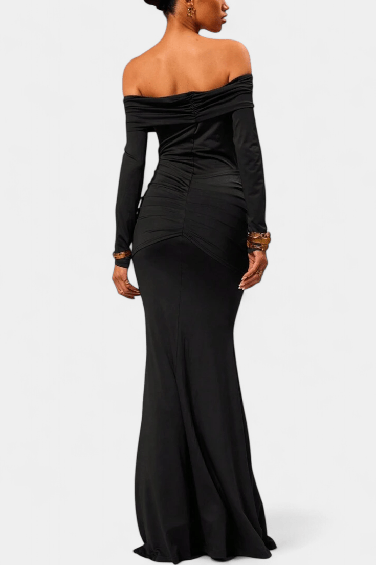 Maxi Kjole Off-Shoulder Mermaid Silhuet Elegance