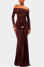 Maxi Kjole Off-Shoulder Mermaid Silhuet Elegance