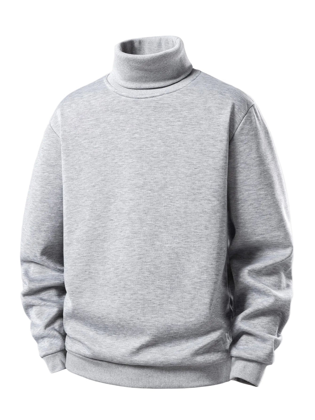 Sweat-shirt chaud pour homme avec col montant et intérieur en polaire – doux et confortable pour l’automne et l’hiver