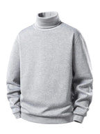 Sweat-shirt chaud pour homme avec col montant et intérieur en polaire – doux et confortable pour l’automne et l’hiver