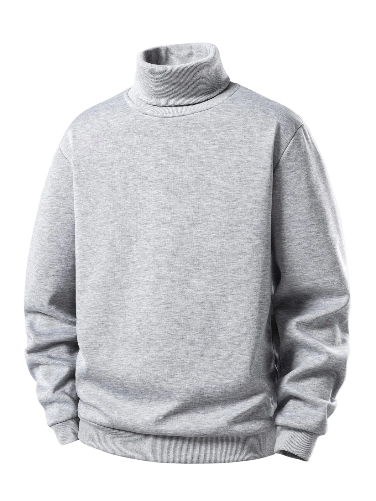 Sweat-shirt chaud pour homme avec col montant et intérieur en polaire – doux et confortable pour l’automne et l’hiver