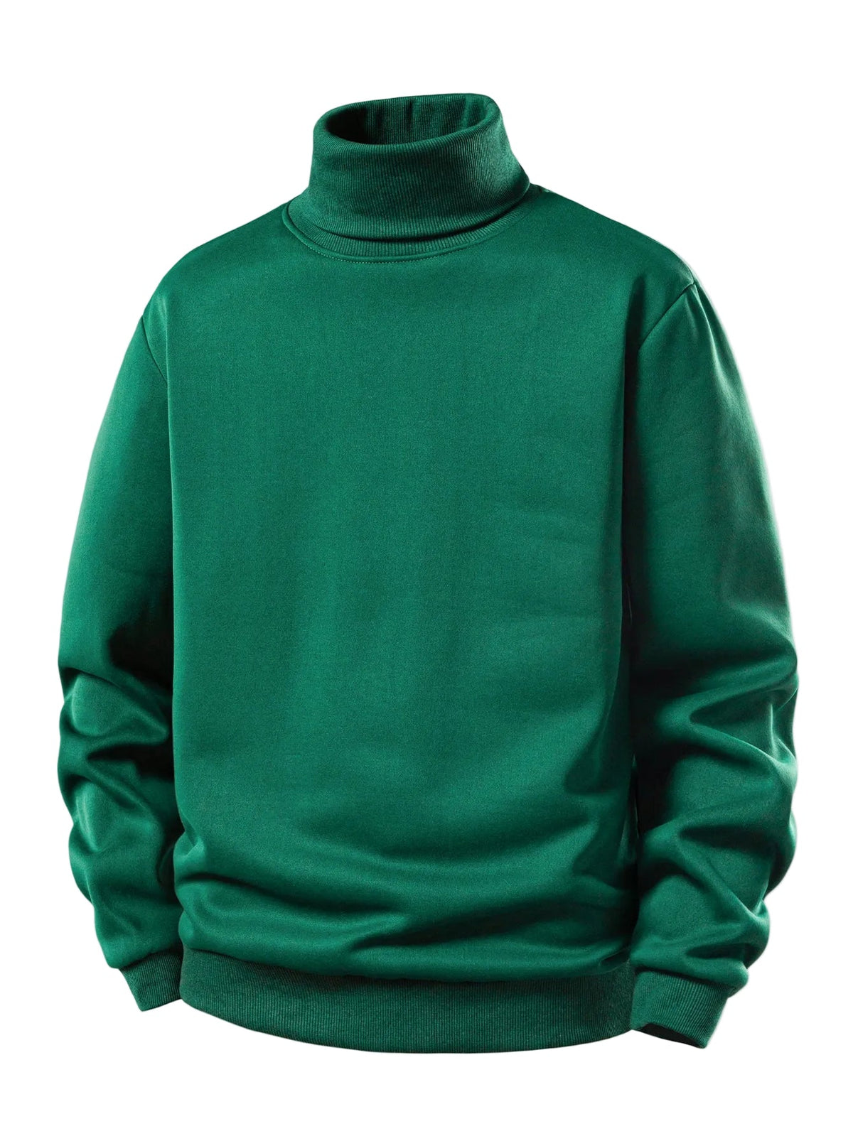 Sweat-shirt chaud pour homme avec col montant et intérieur en polaire – doux et confortable pour l’automne et l’hiver