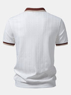Polo Uomo in Maglia Testurizzata con Mezza Zip