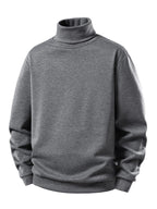 Sweat-shirt chaud pour homme avec col montant et intérieur en polaire – doux et confortable pour l’automne et l’hiver