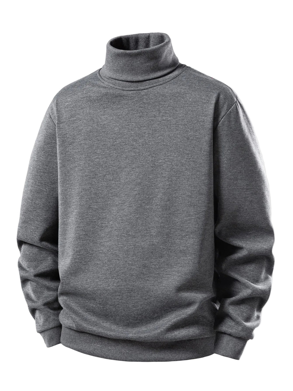 Sweat-shirt chaud pour homme avec col montant et intérieur en polaire – doux et confortable pour l’automne et l’hiver