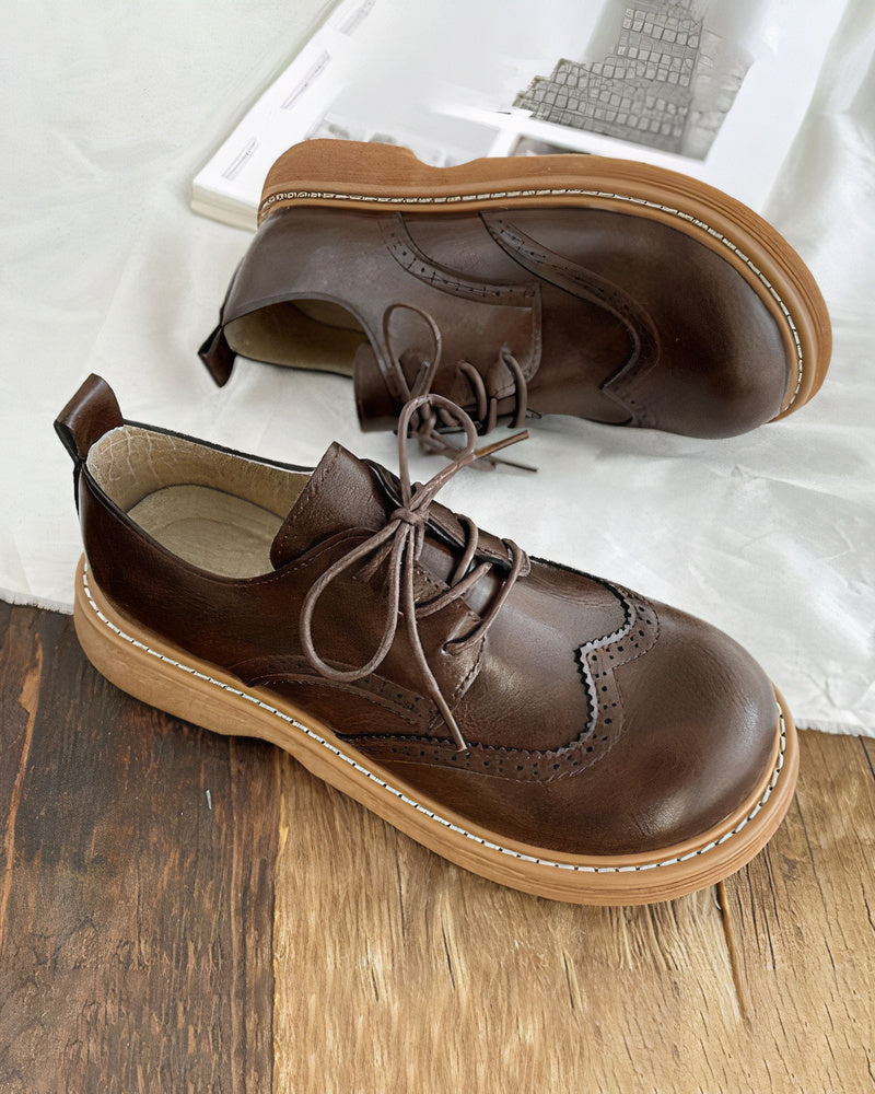 Scarpe Oxford Donna Vintage con Lacci – Eleganza e Comfort Senza Tempo