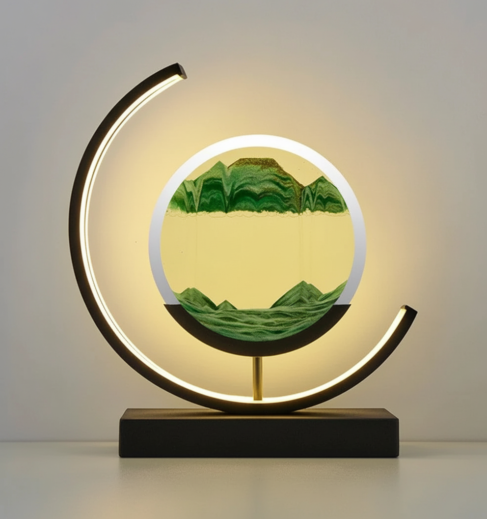 SerenityLamp - Unik Sandlandskab Belysning