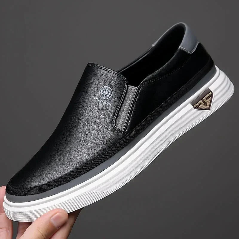 Zapatillas sin cordones para hombre de piel ligera – Calzado casual cómodo y elegante