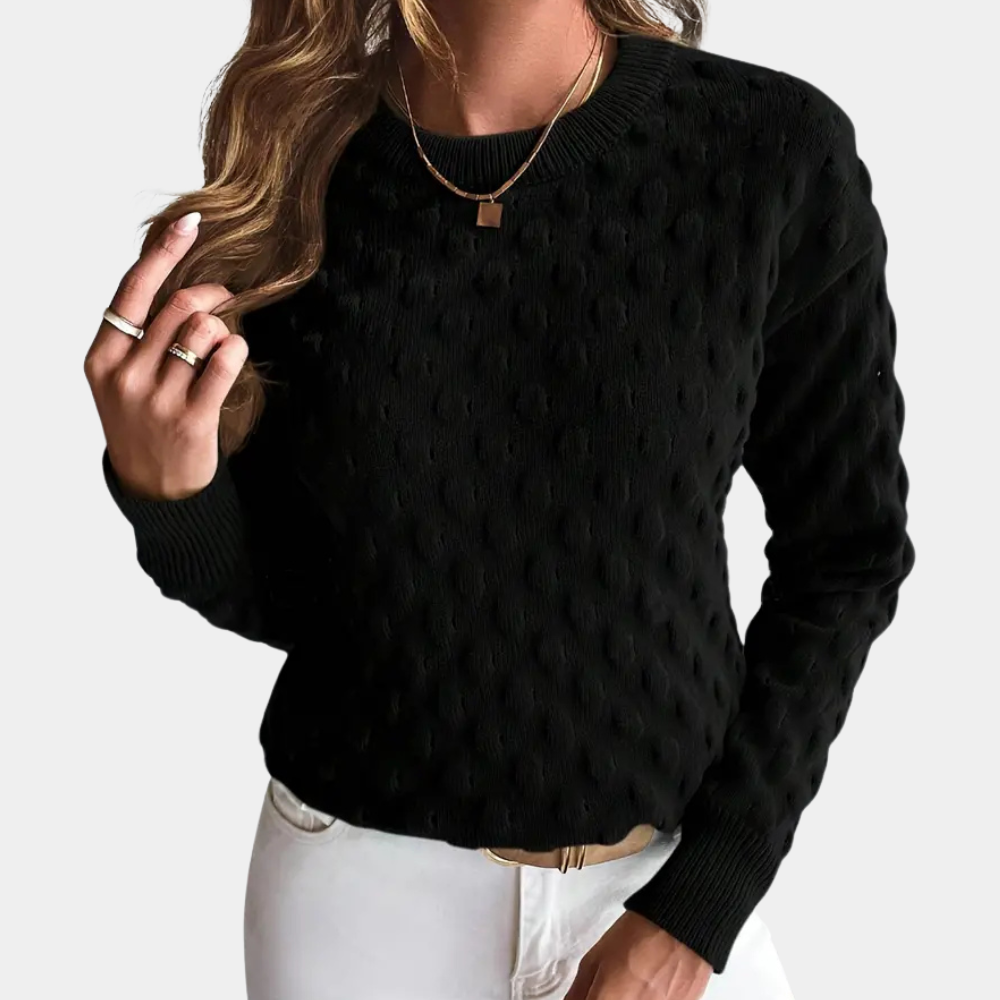 Maglione Donna in Cashmere a Trecce con Girocollo