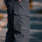 Pantalon cargo d’hiver pour homme avec doublure en polaire - Softshell imperméable et coupe-vent