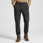 Pantalon cargo d’hiver pour homme avec doublure en polaire - Softshell imperméable et coupe-vent