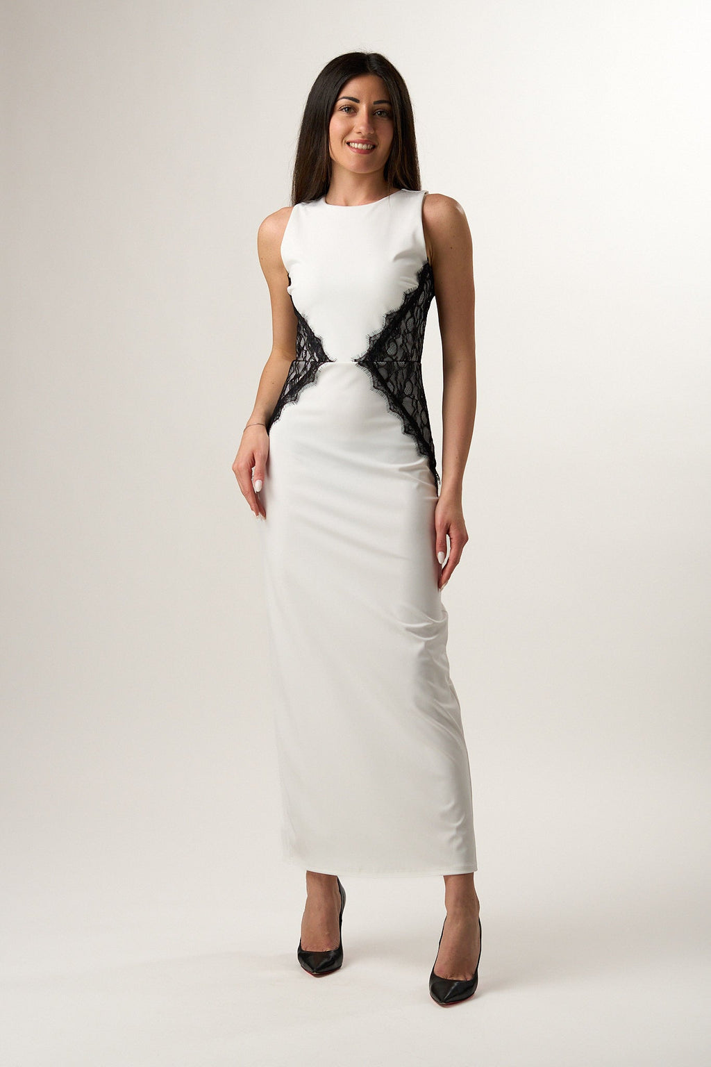 Abito Silhouette ANFINITE con Inserti in Pizzo