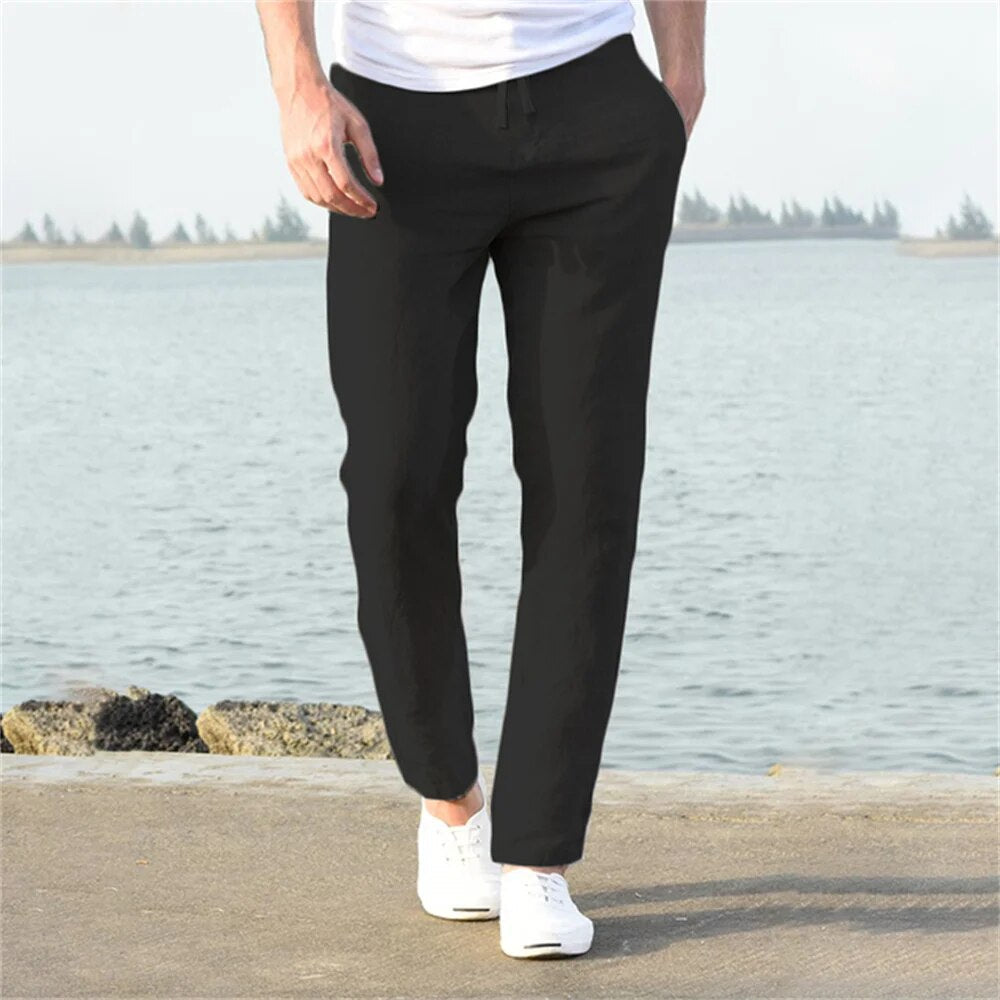 Pantaloni Uomo Casual in Lino Leggero